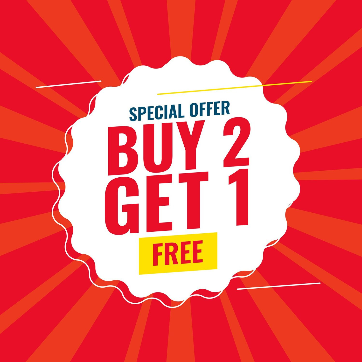 Buy 2 Get 1 Free